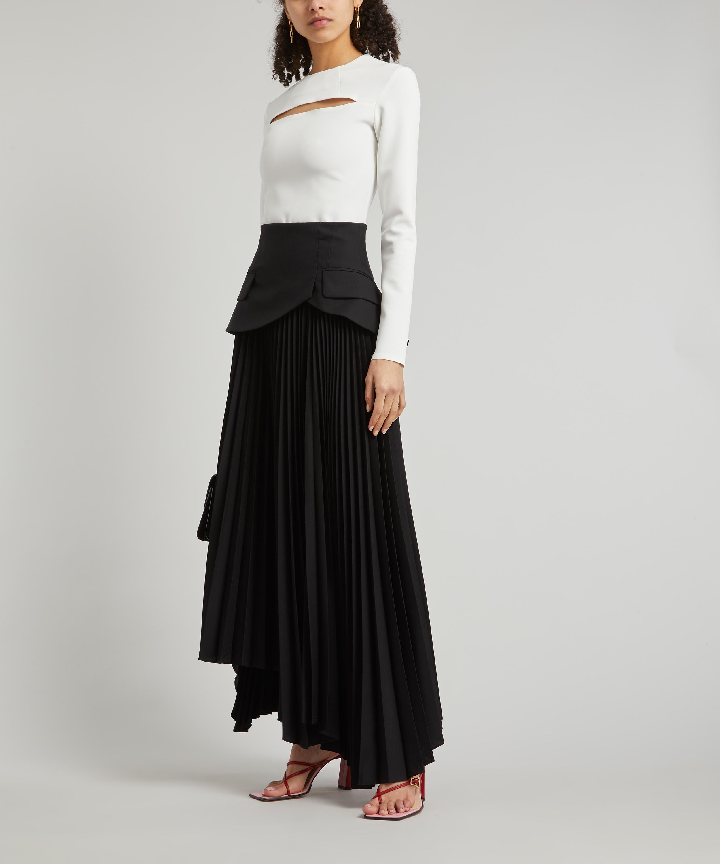 basque pleated skirt