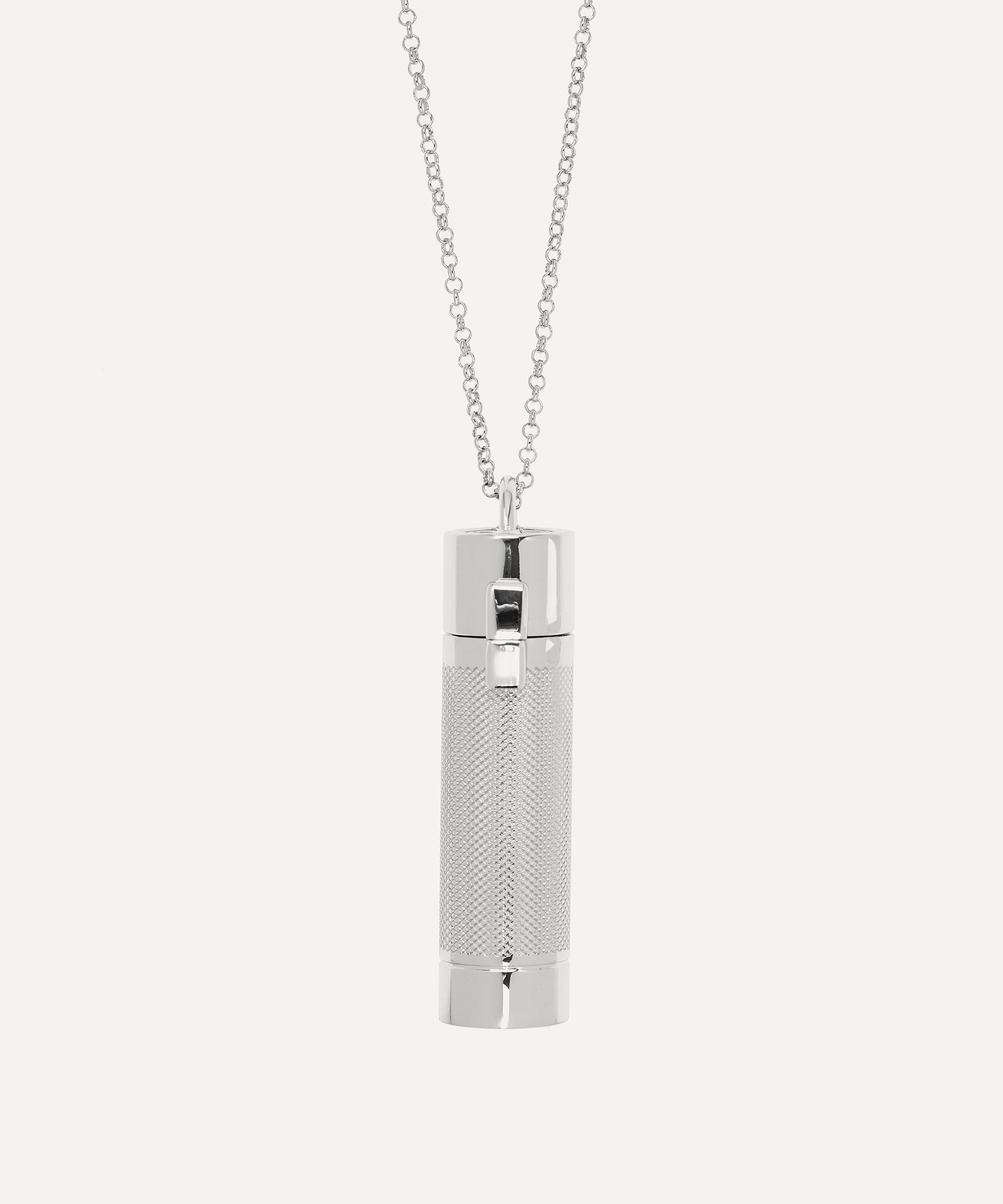 Vetements Silver Snuff Necklace in Metallic for Men