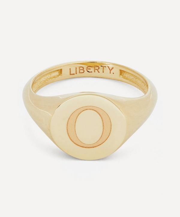 Liberty - 9ct Gold Initial Liberty Signet Ring - O image number null