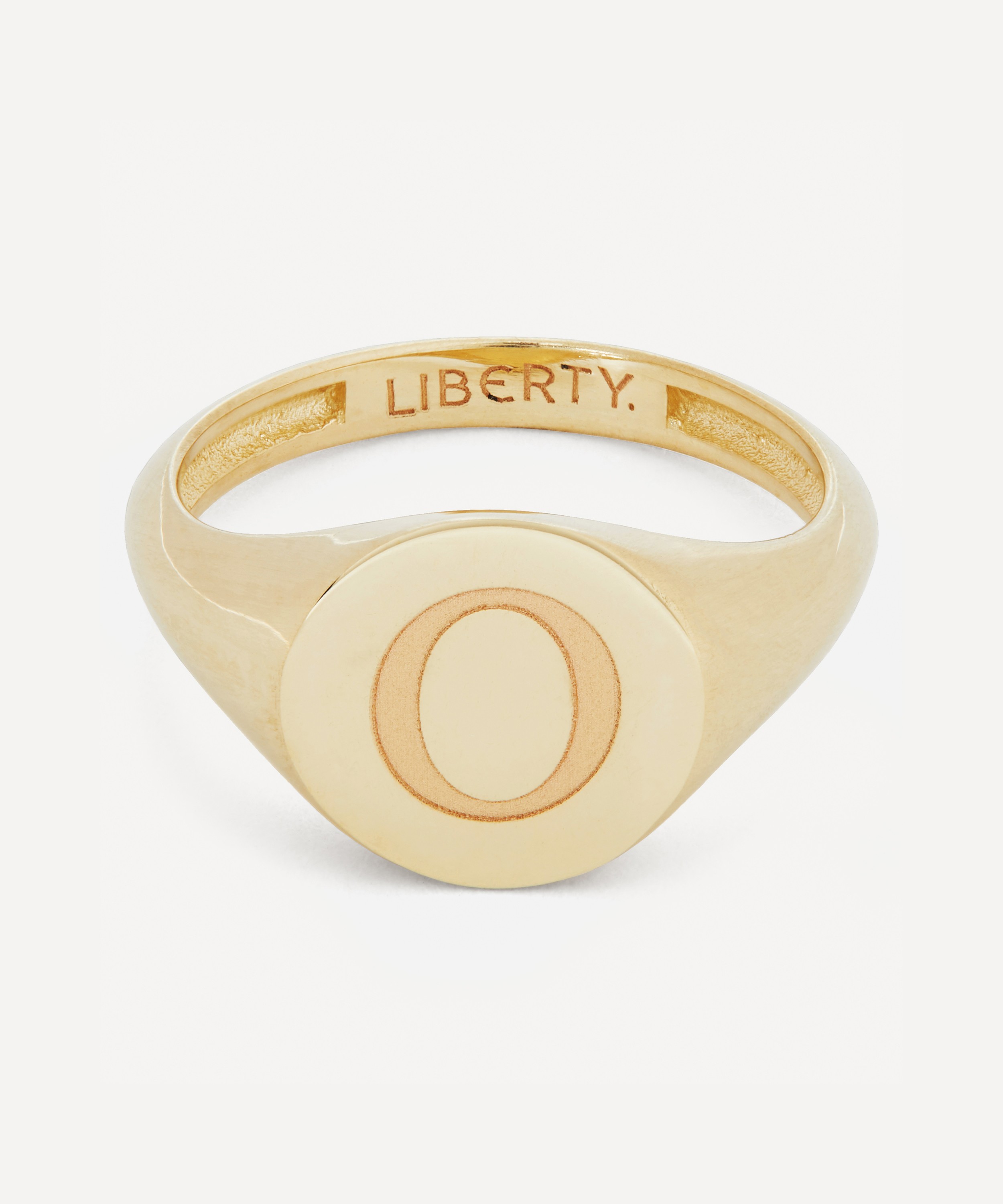Liberty - 9ct Gold Initial Liberty Signet Ring - O image number 0