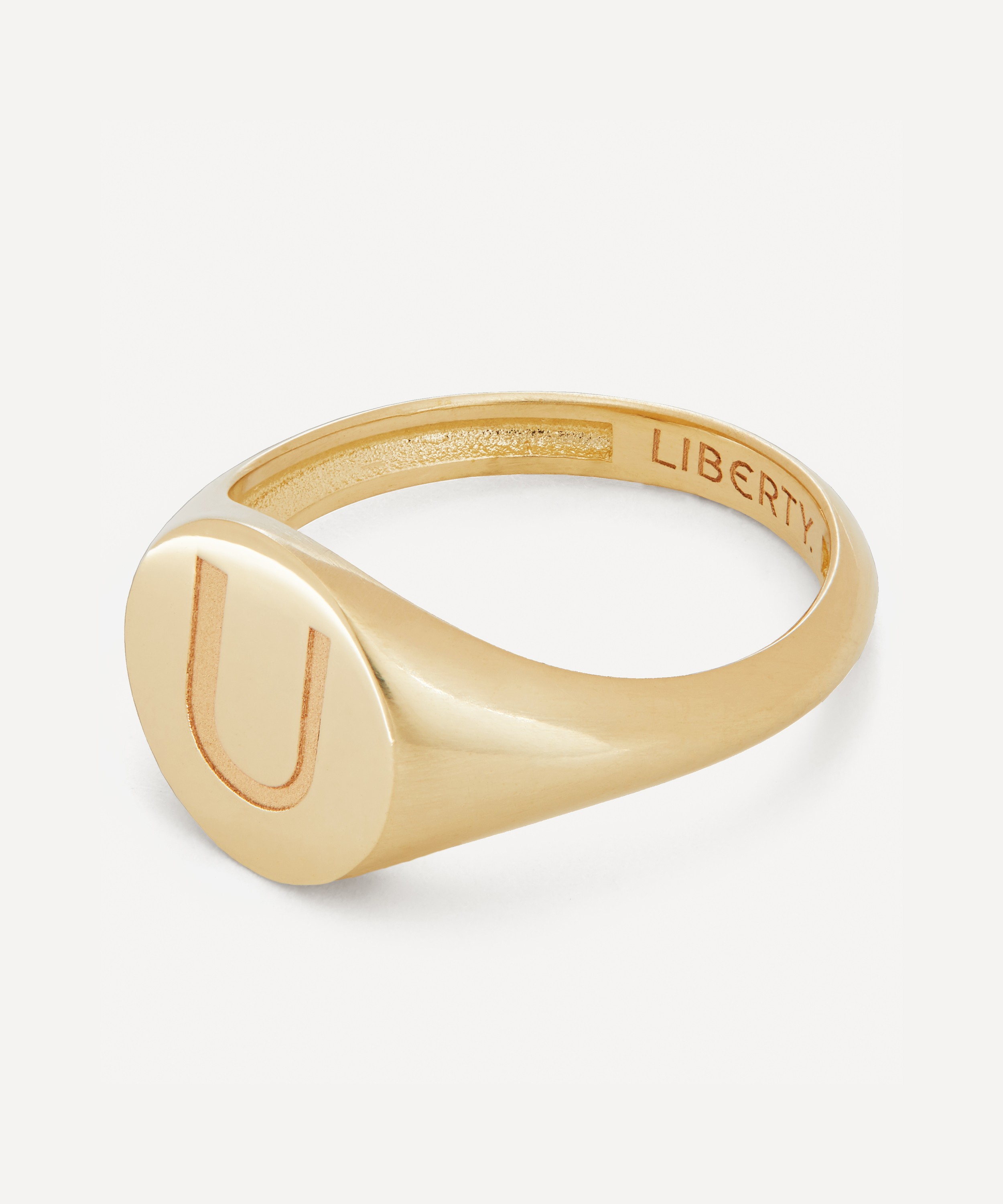 Liberty - 9ct Gold Initial Liberty Signet Ring - U image number 2