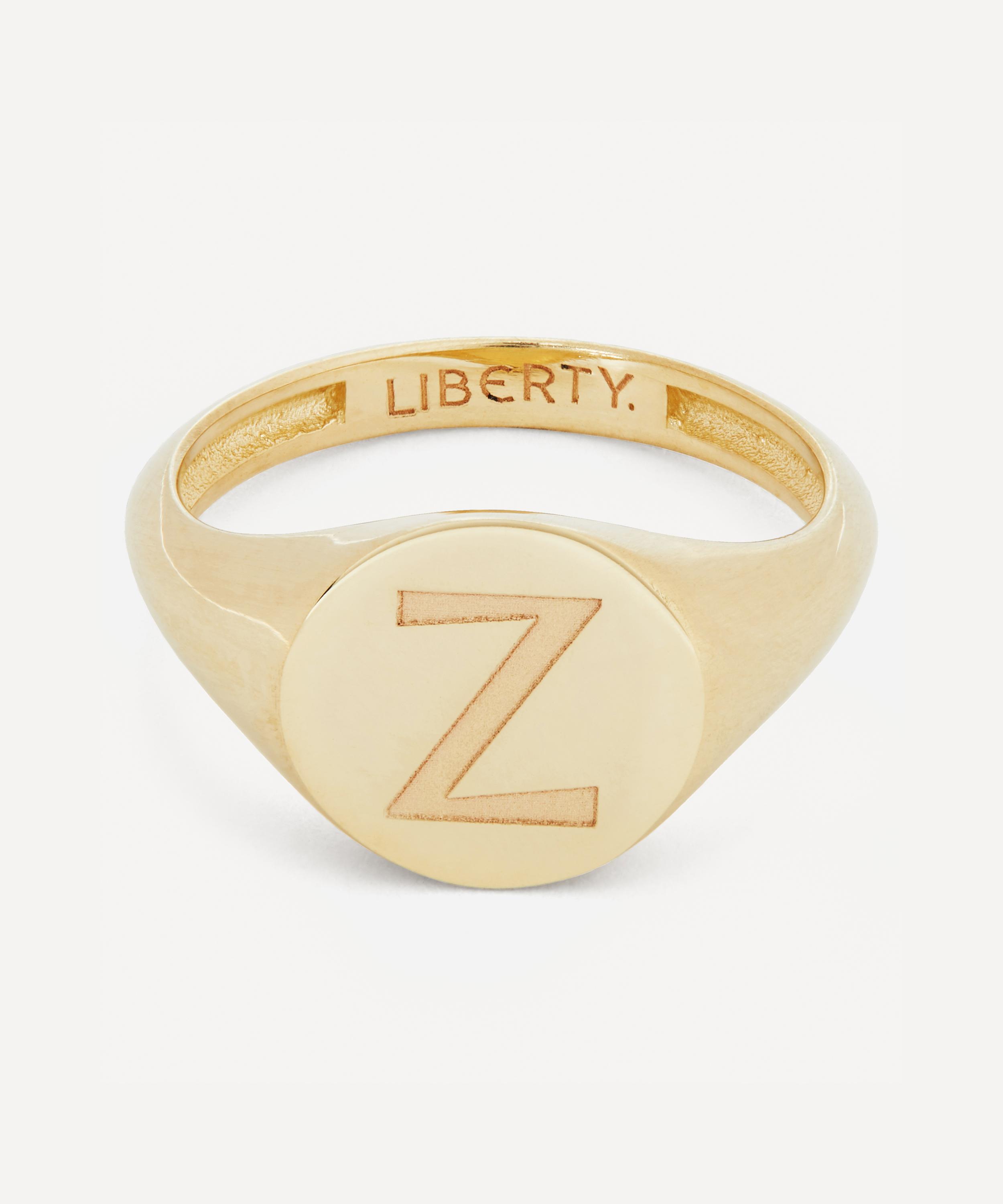 Liberty - 9ct Gold Initial Liberty Signet Ring - Z image number 0