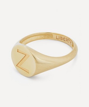Liberty - 9ct Gold Initial Liberty Signet Ring - Z image number 2