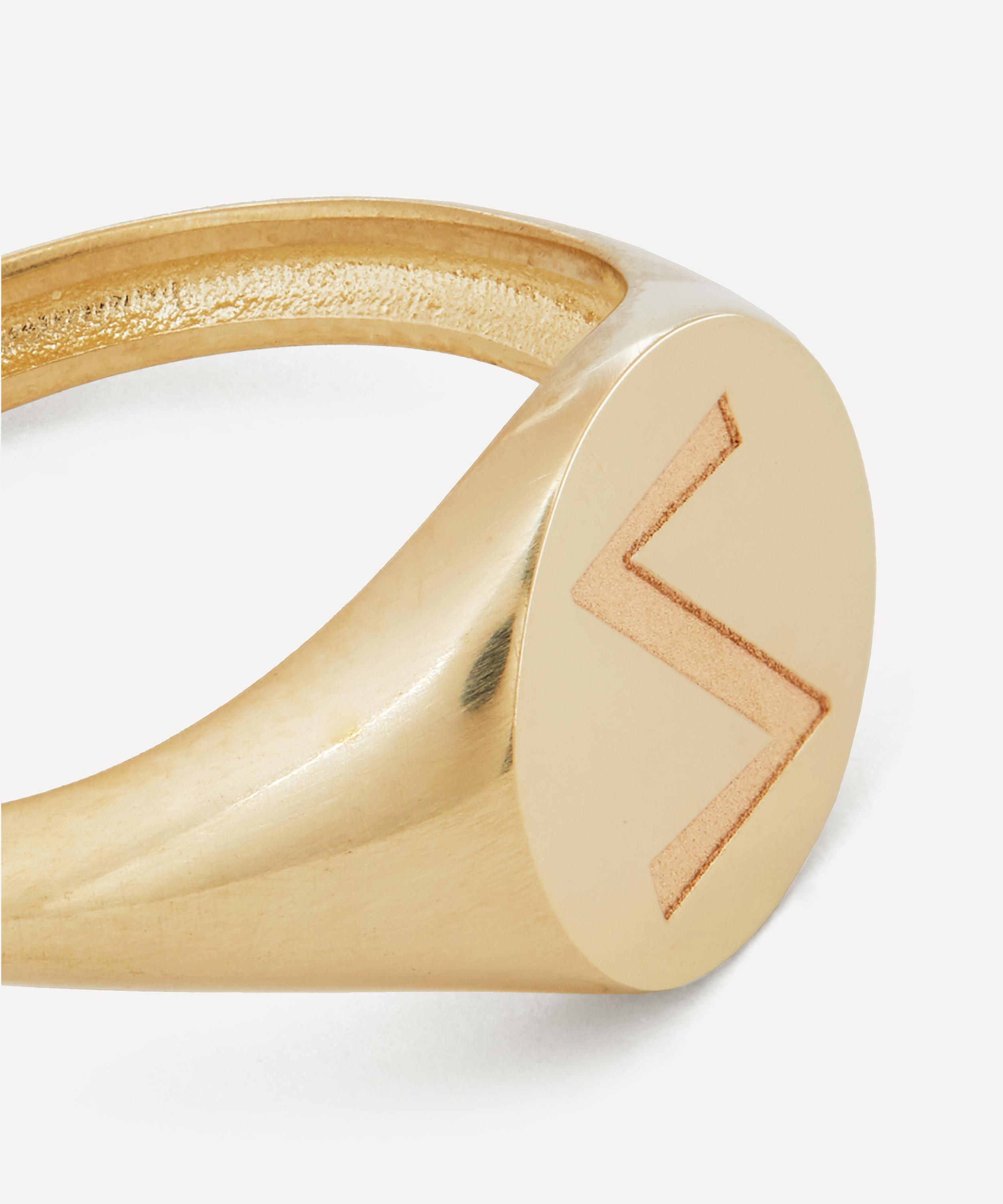 Liberty - 9ct Gold Initial Liberty Signet Ring - Z image number 3