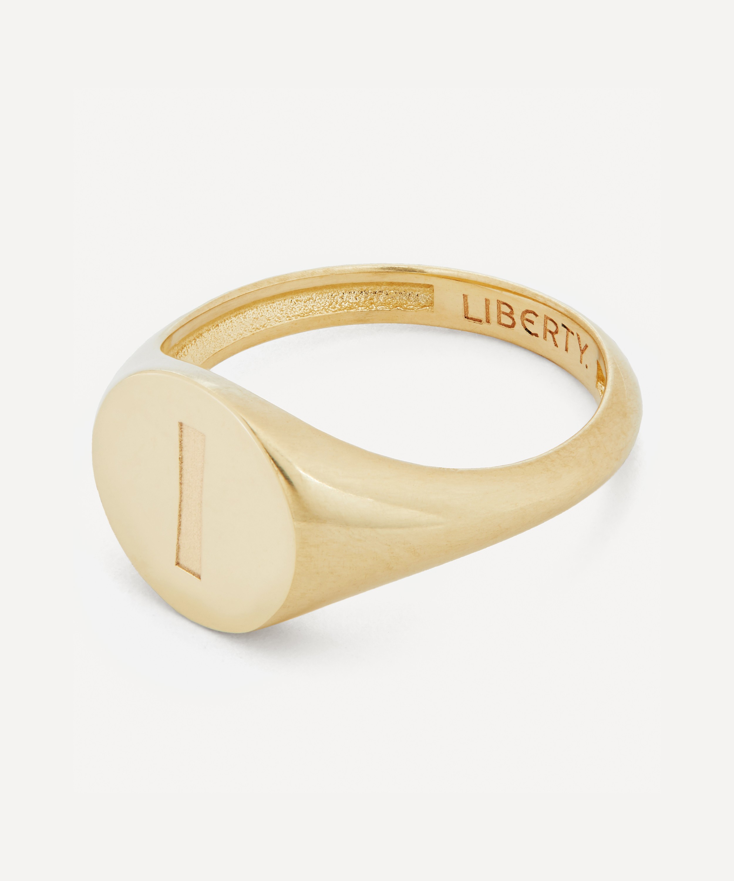 Liberty - 9ct Gold Initial Liberty Signet Ring - I image number 2