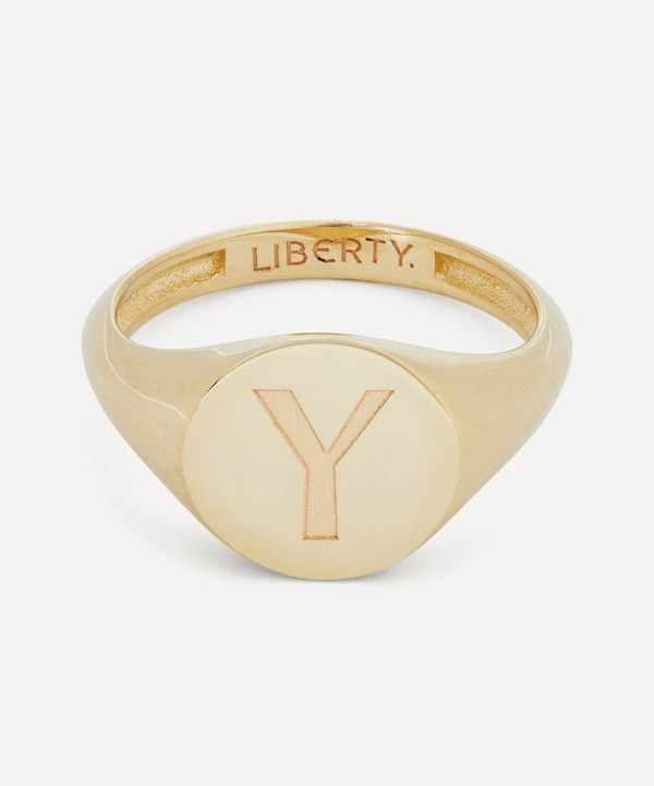 Liberty - 9ct Gold Initial Liberty Signet Ring - Y image number null