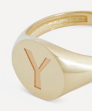 Liberty - 9ct Gold Initial Liberty Signet Ring - Y image number 3