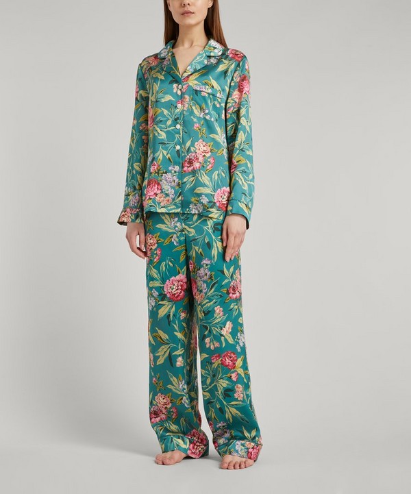 Liberty - Desert Rose Silk Satin Pyjama Set image number 1