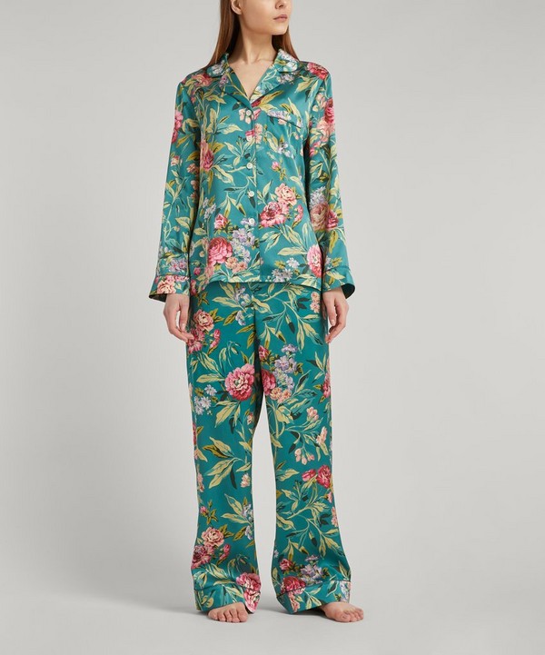 Liberty - Desert Rose Silk Satin Pyjama Set image number 2