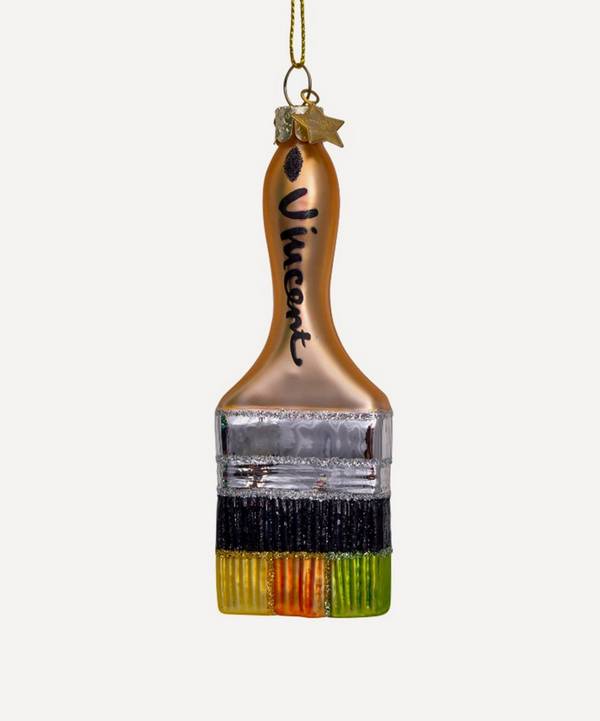 Unspecified - Van Gogh Paintbrush Glass Tree Ornament image number 0