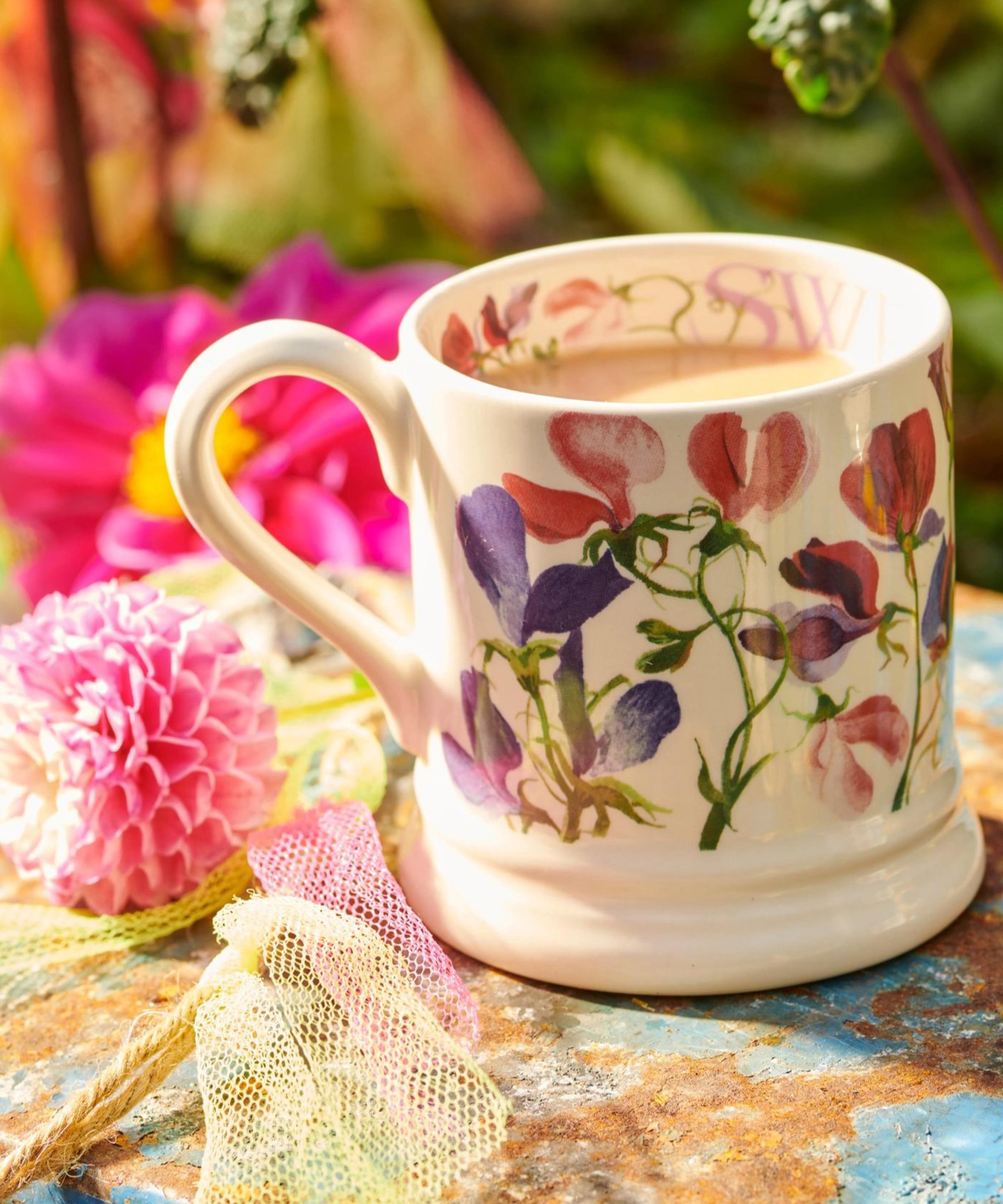 Emma Bridgewater - Flowers Sweet Pea Half-Pint Mug image number 1