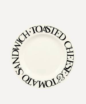 Black Toast Cheese and Tomato 6.5-Inch Plate