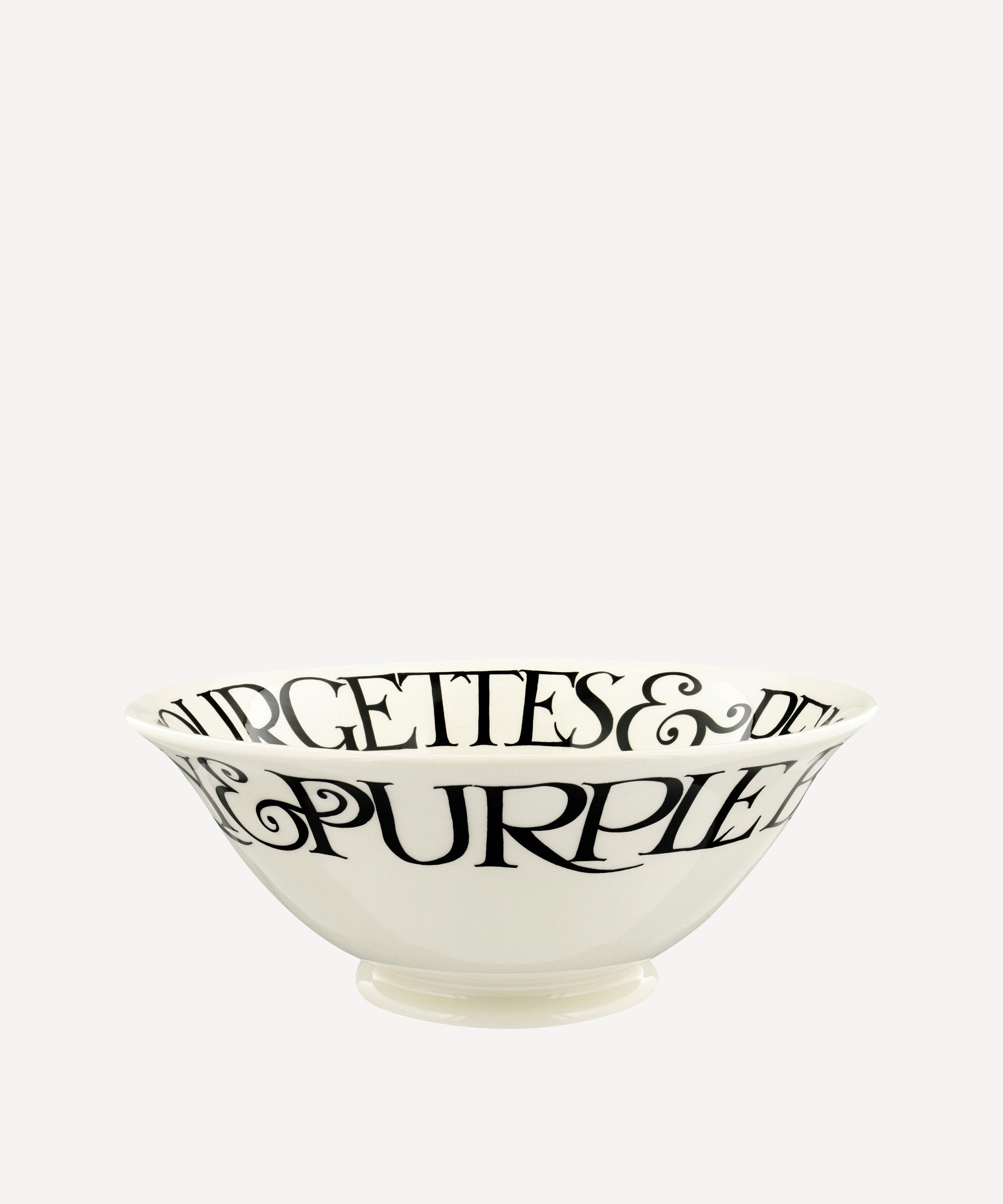Emma Bridgewater - Black Toast Courgettes and Peas Medium Serving Bowl image number 0
