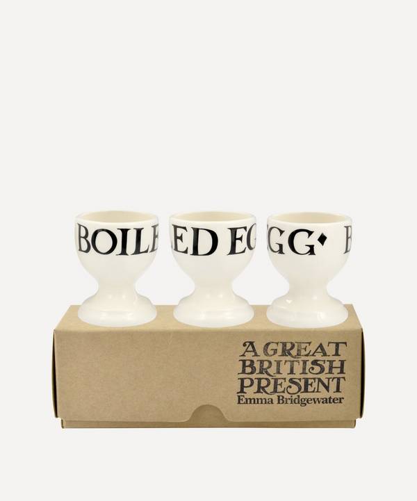 Emma Bridgewater - Black Toast Boxed Egg Cups Set of Three image number 0