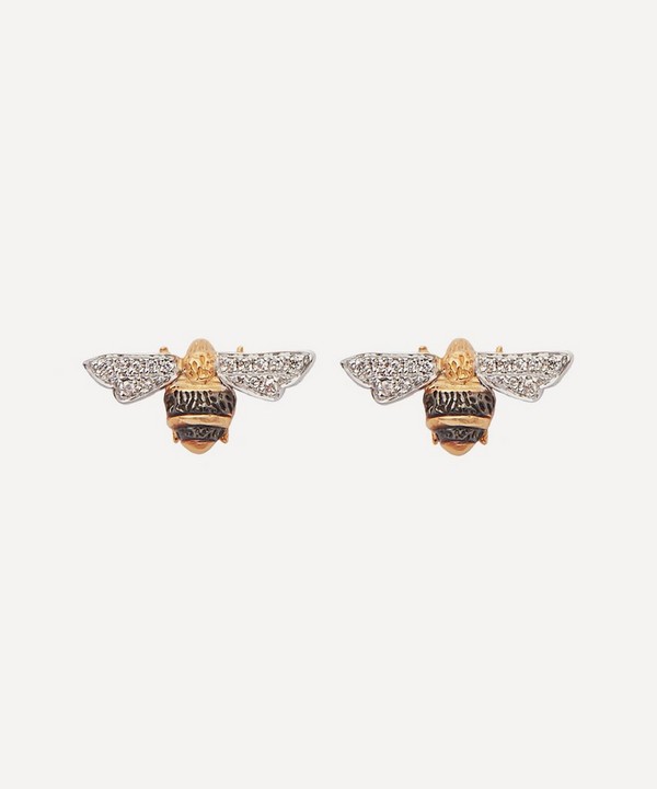 Annoushka - 18ct Gold Love Diamonds Single Diamond Bee Stud Earring image number null