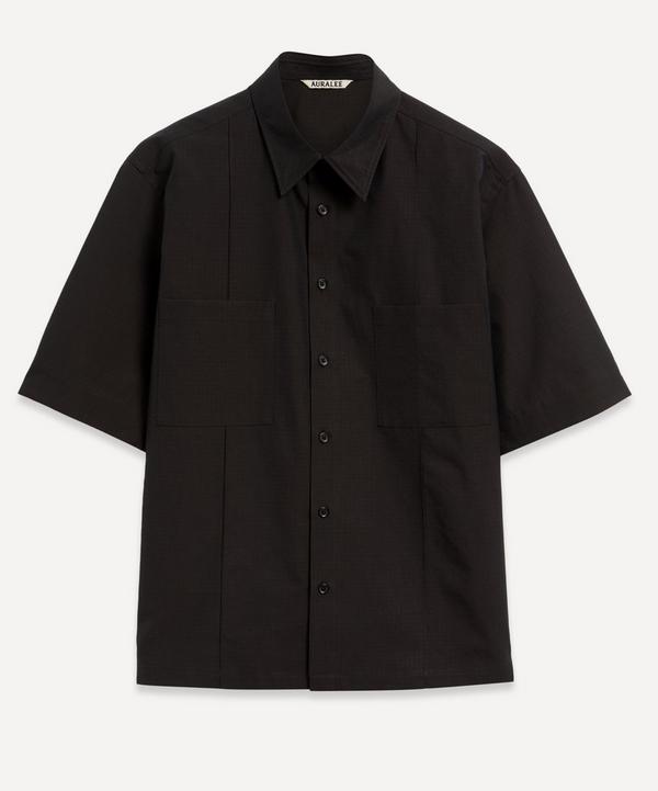 Auralee Washed Finx Ripstop Chambray Half-Sleeve Shirt | Liberty