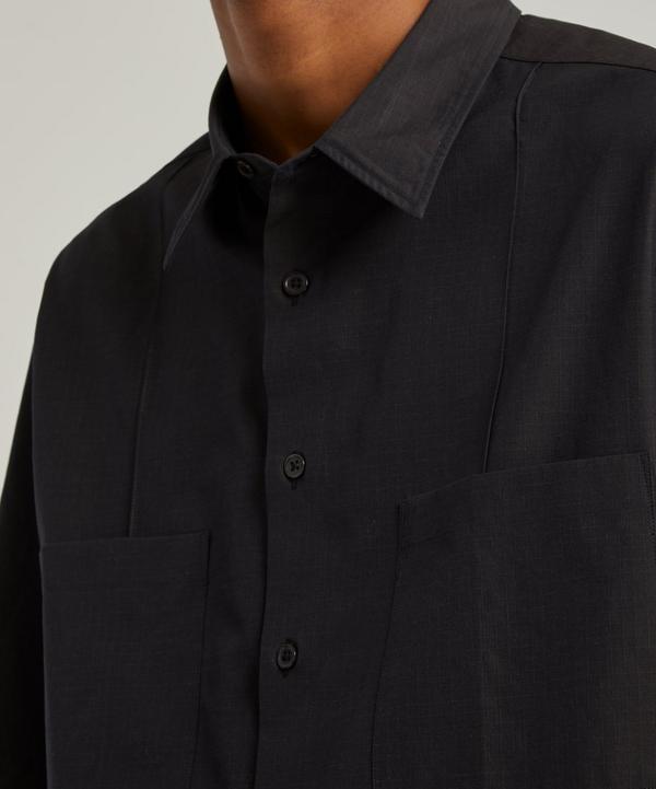 Auralee Washed Finx Ripstop Chambray Half-Sleeve Shirt | Liberty