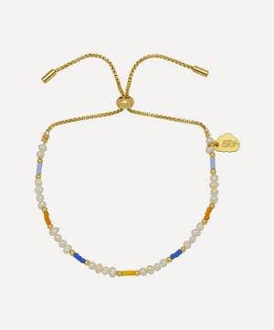 Gold-Plated Pearl and Colour Pop Beaded Bracelet