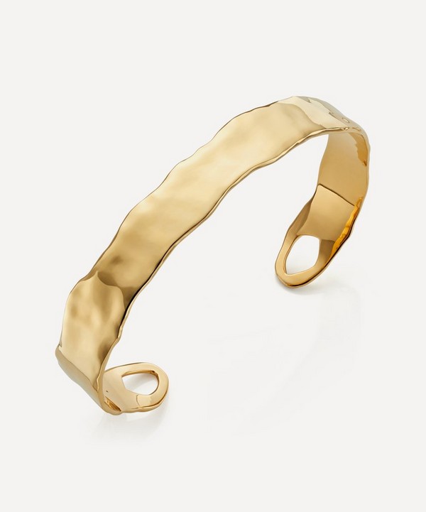 Monica Vinader - Gold Plated Vermeil Silver Siren Muse Thin Cuff Bracelet image number null