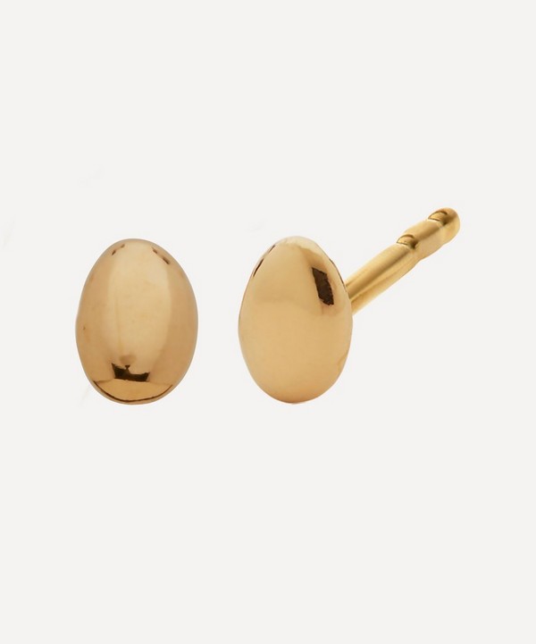Monica Vinader - Gold Plated Vermeil Silver Nura Mini Nugget Stud Earrings image number null