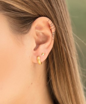 Monica Vinader - Gold Plated Vermeil Silver Nura Mini Nugget Stud Earrings image number 1