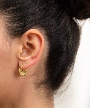 Monica Vinader - Gold Plated Vermeil Silver Nura Mini Nugget Stud Earrings image number 3