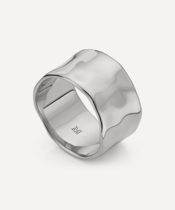 Monica Vinader - Silver Siren Muse Wide Band Ring image number null