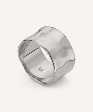 Monica Vinader - Silver Siren Muse Wide Band Ring image number 0
