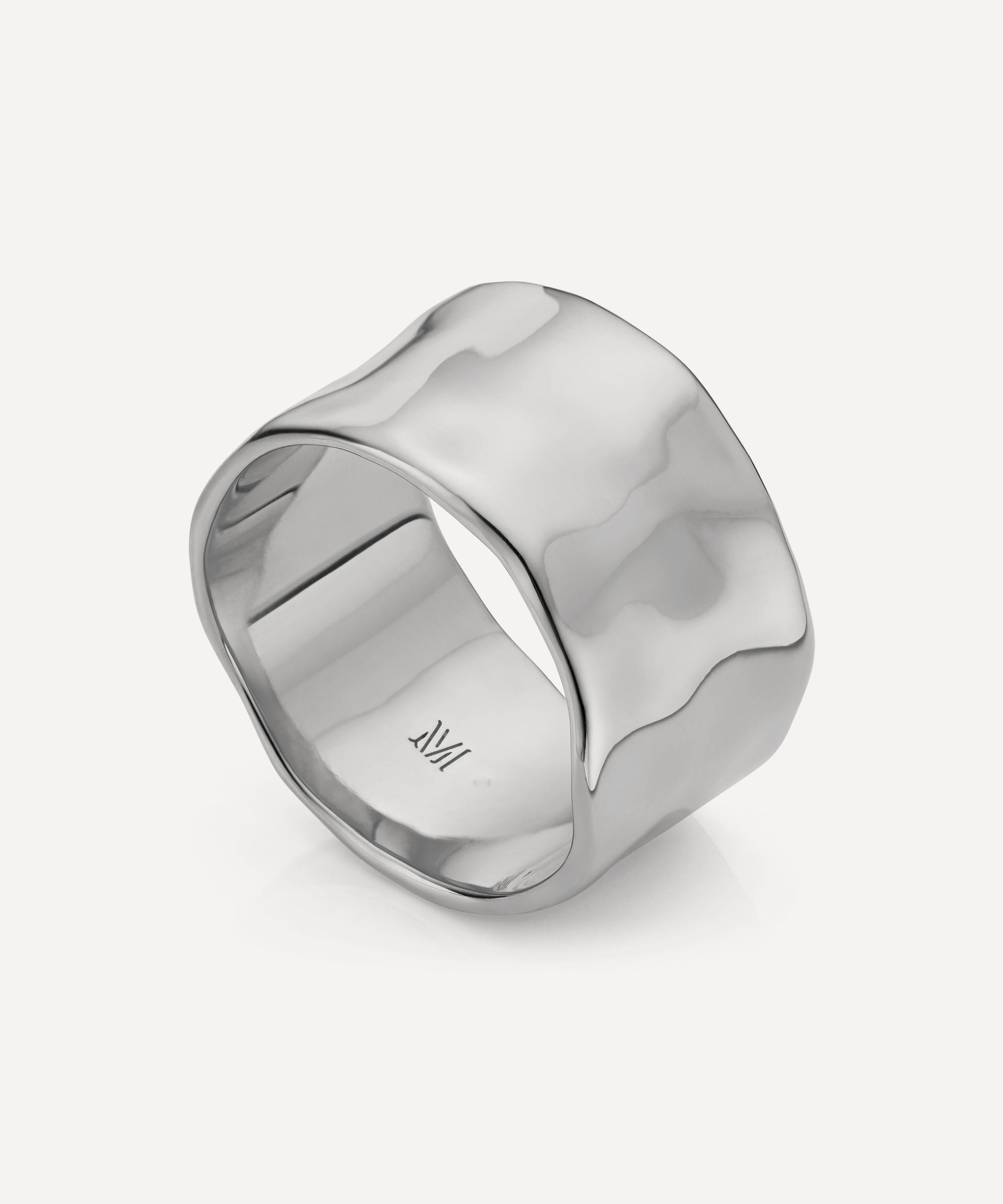Monica Vinader - Silver Siren Muse Wide Band Ring image number 