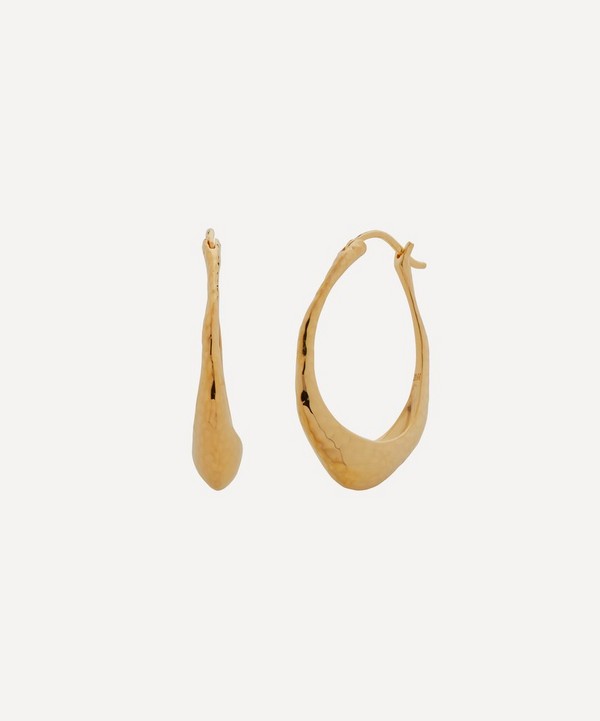 Monica Vinader - Gold Plated Vermeil Silver Deia Hoop Earrings image number null