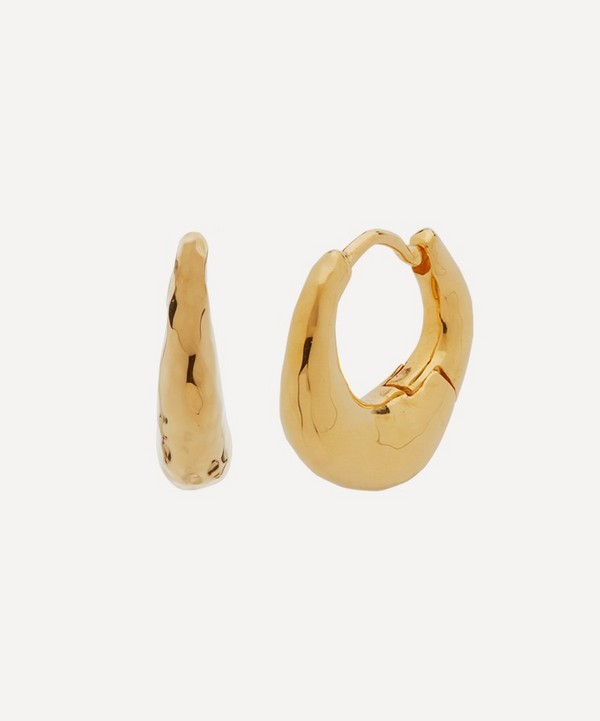 Monica Vinader - Gold Plated Vermeil Silver Deia Huggie Hoop Earrings image number null