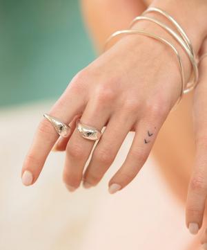 Monica Vinader - Silver Deia Domed Ring image number 1