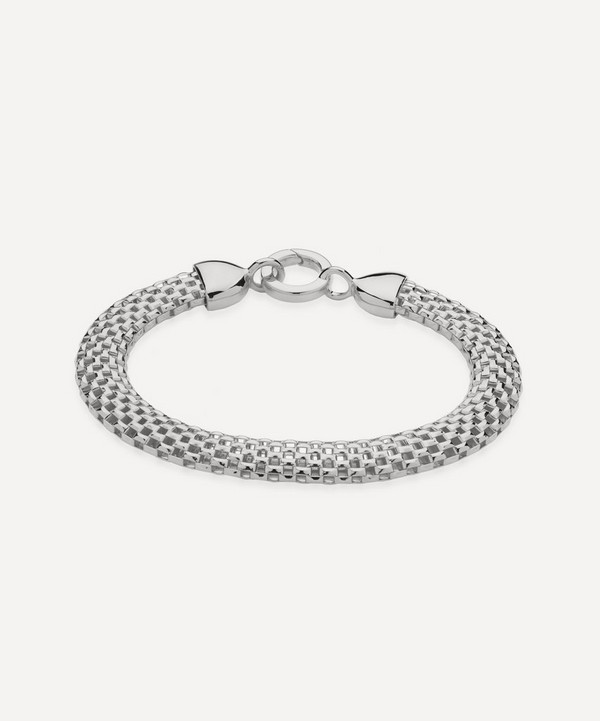 Monica Vinader - Sterling Silver Heirloom Woven Wide Chain Bracelet image number null