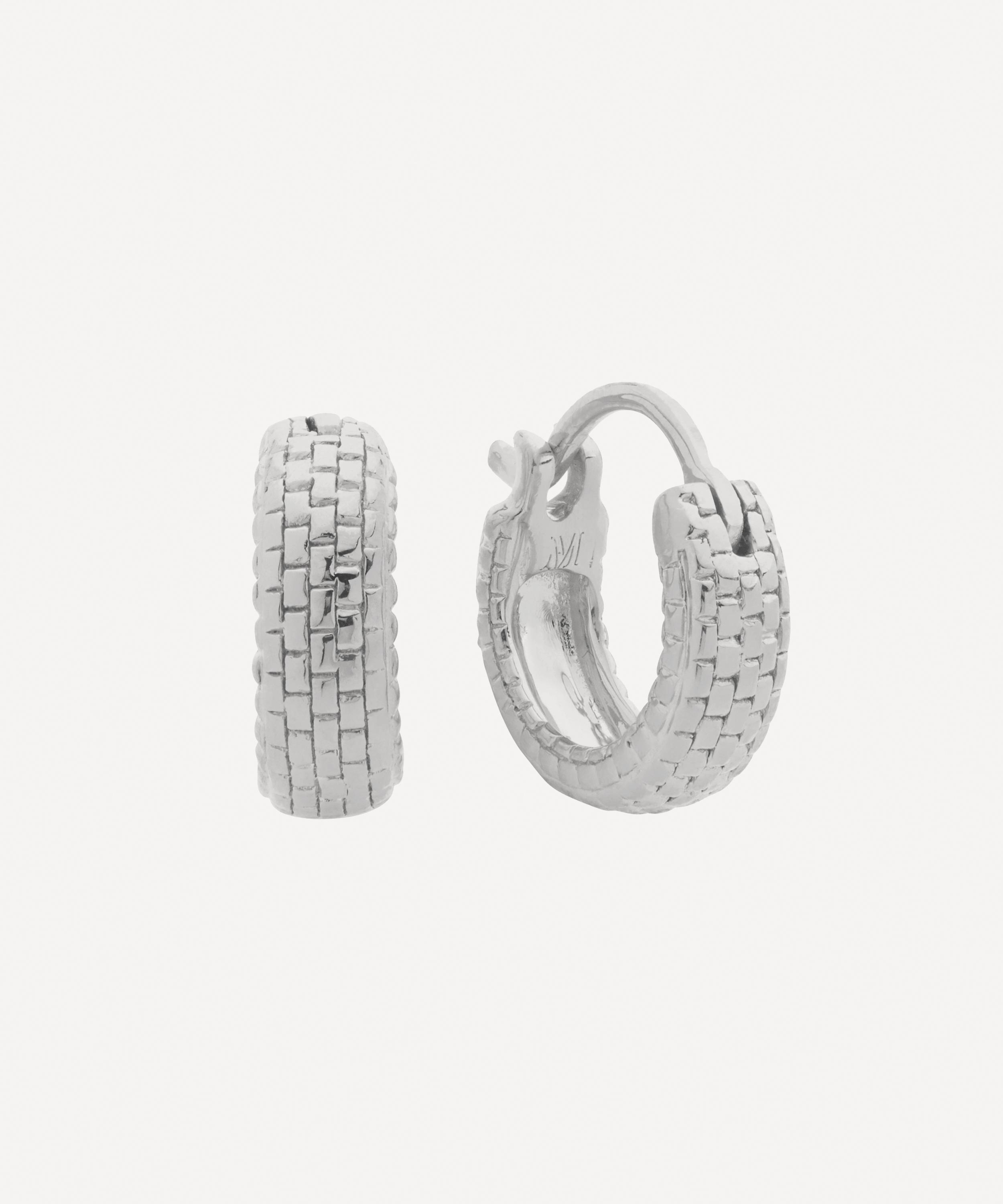 Monica Vinader - Sterling Silver Heirloom Huggie Earrings image number 0