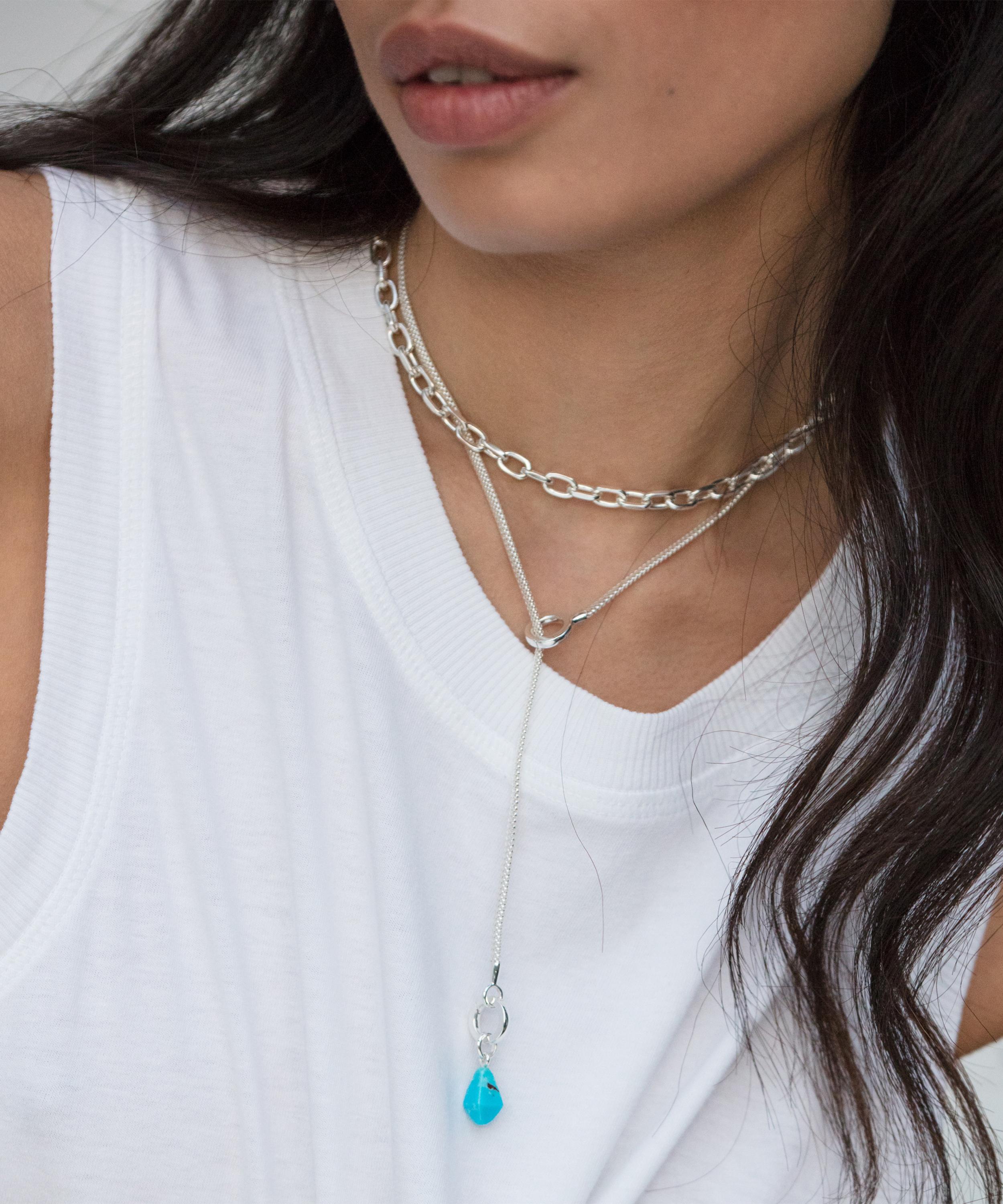 Monica Vinader - x Doina Silver Lariat Necklace image number 1