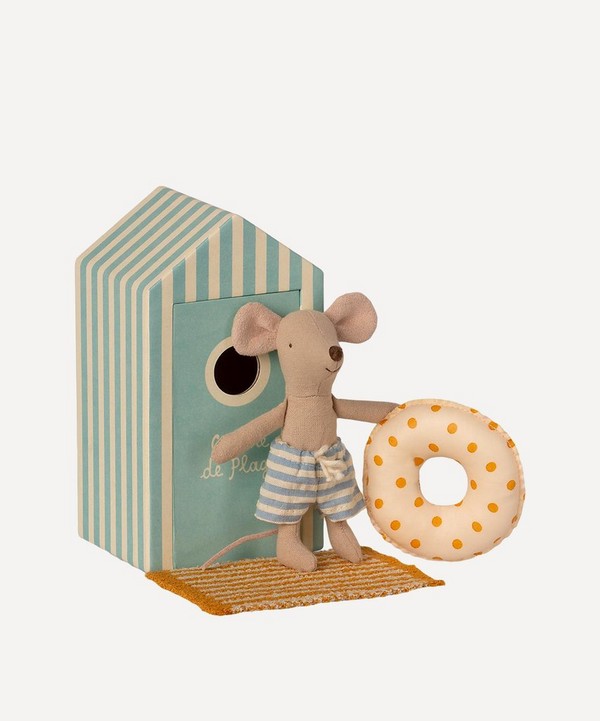 Maileg - Little Brother Mouse in Cabin de Plage Toy image number null