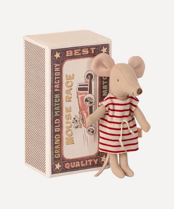 Maileg - Big Sister Mouse in Matchbox Toy image number null