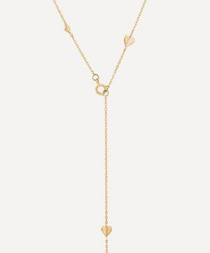 10ct Gold Bijou Folded Heart Lariat Necklace