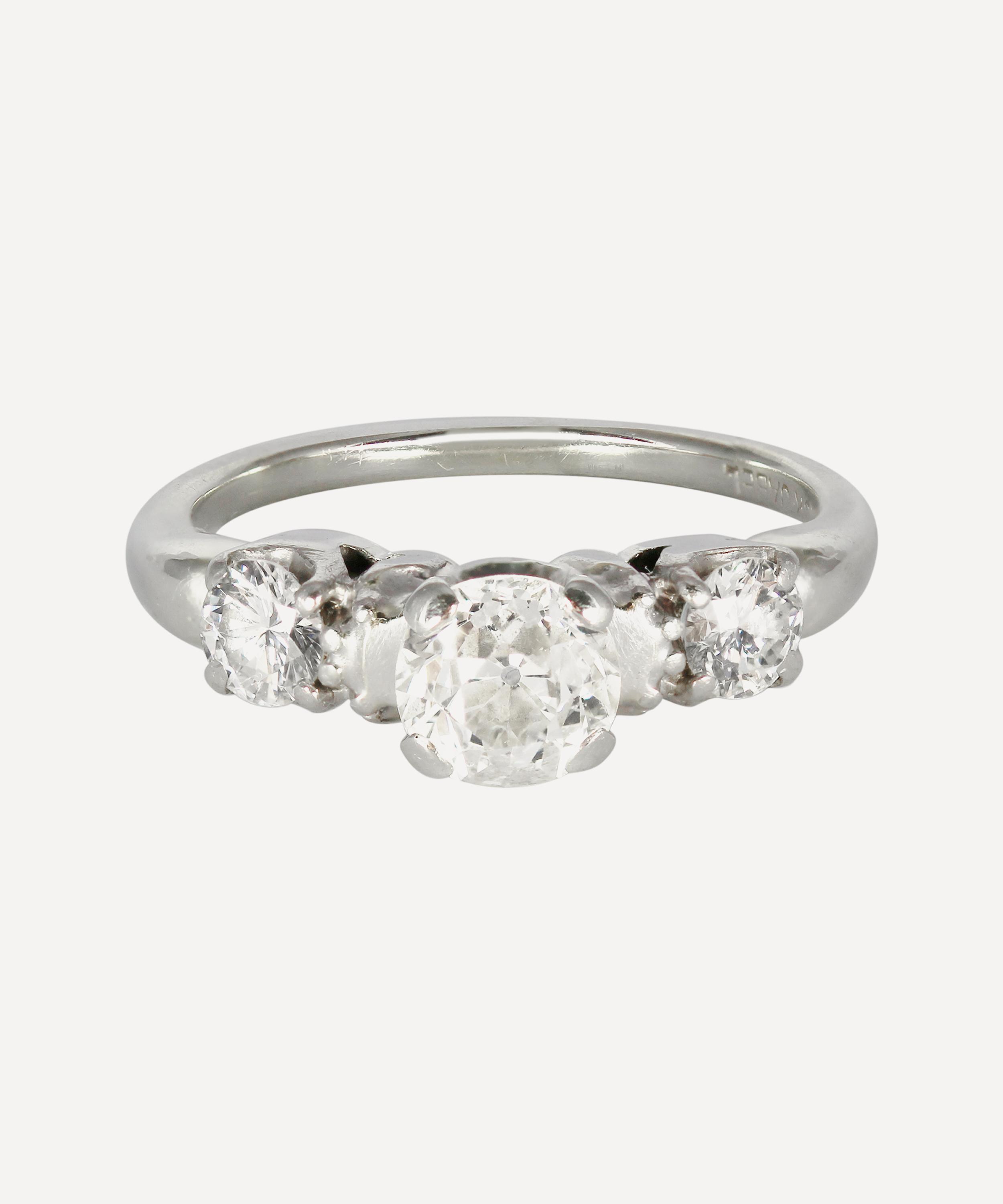 Kojis - White Gold 1930s Old Cut Diamond Ring image number 0