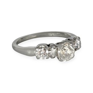 Kojis - White Gold 1930s Old Cut Diamond Ring image number 1