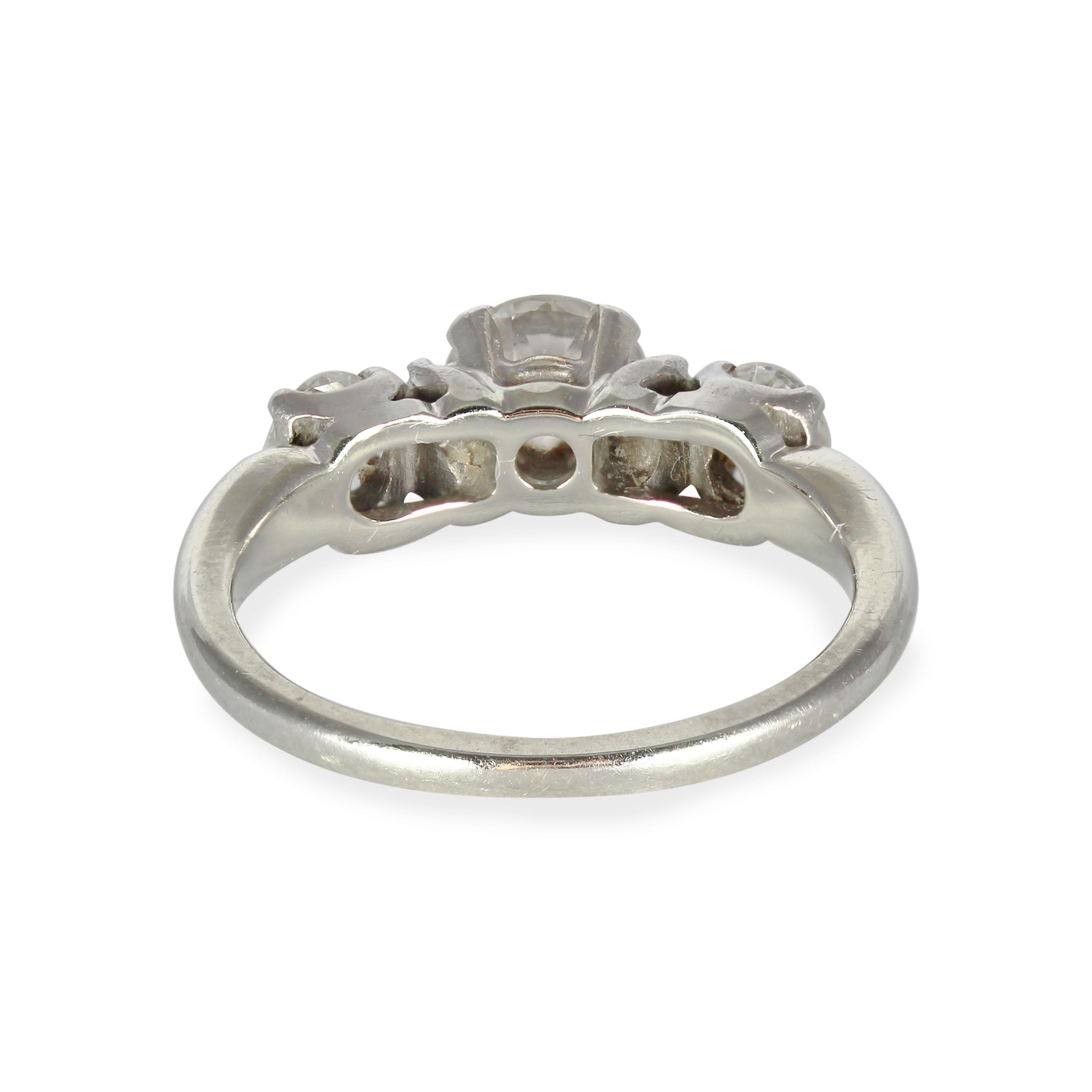 Kojis - White Gold 1930s Old Cut Diamond Ring image number 2