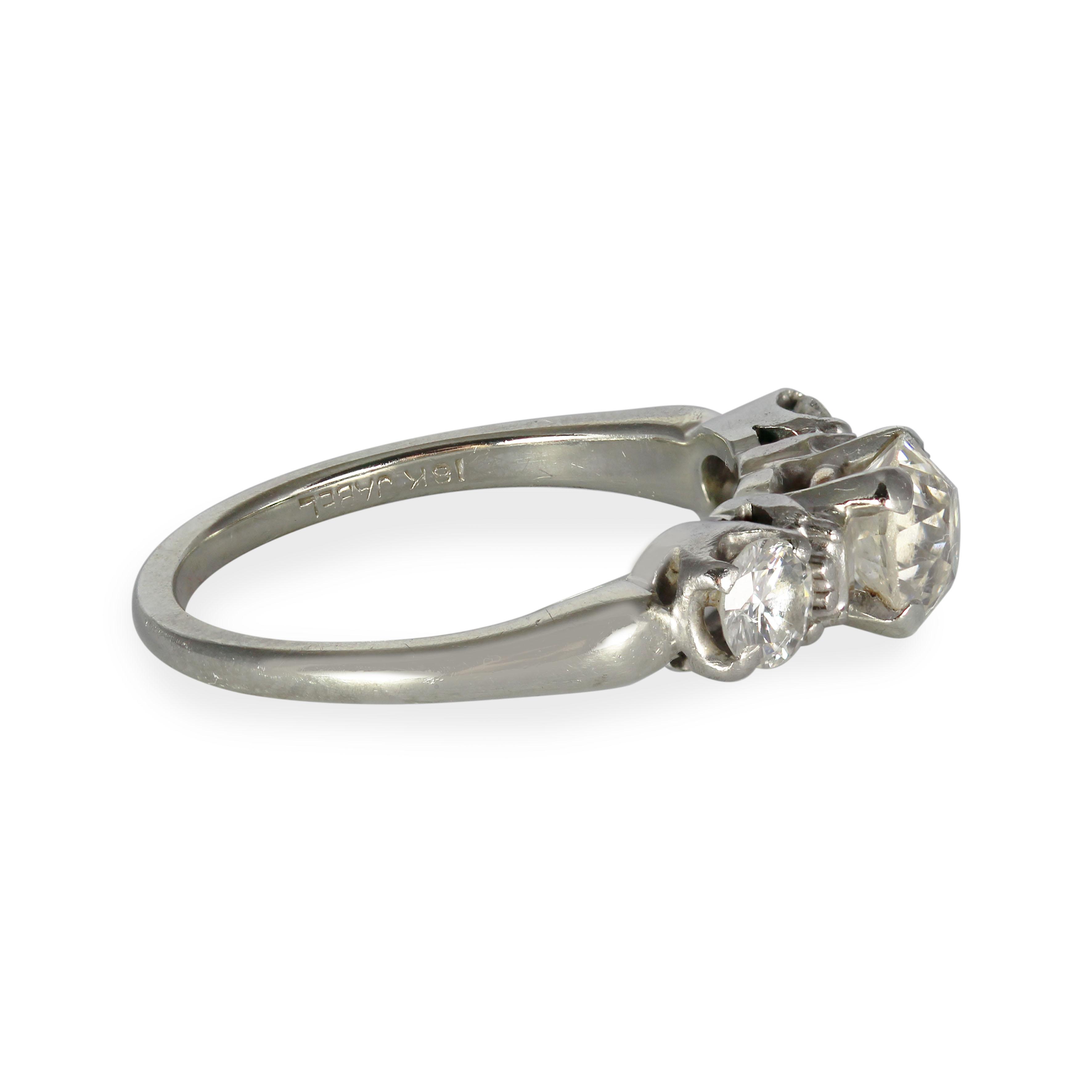 Kojis - White Gold 1930s Old Cut Diamond Ring image number 3