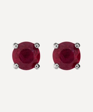 Kojis - 18ct White Gold Ruby Stud Earrings image number 0