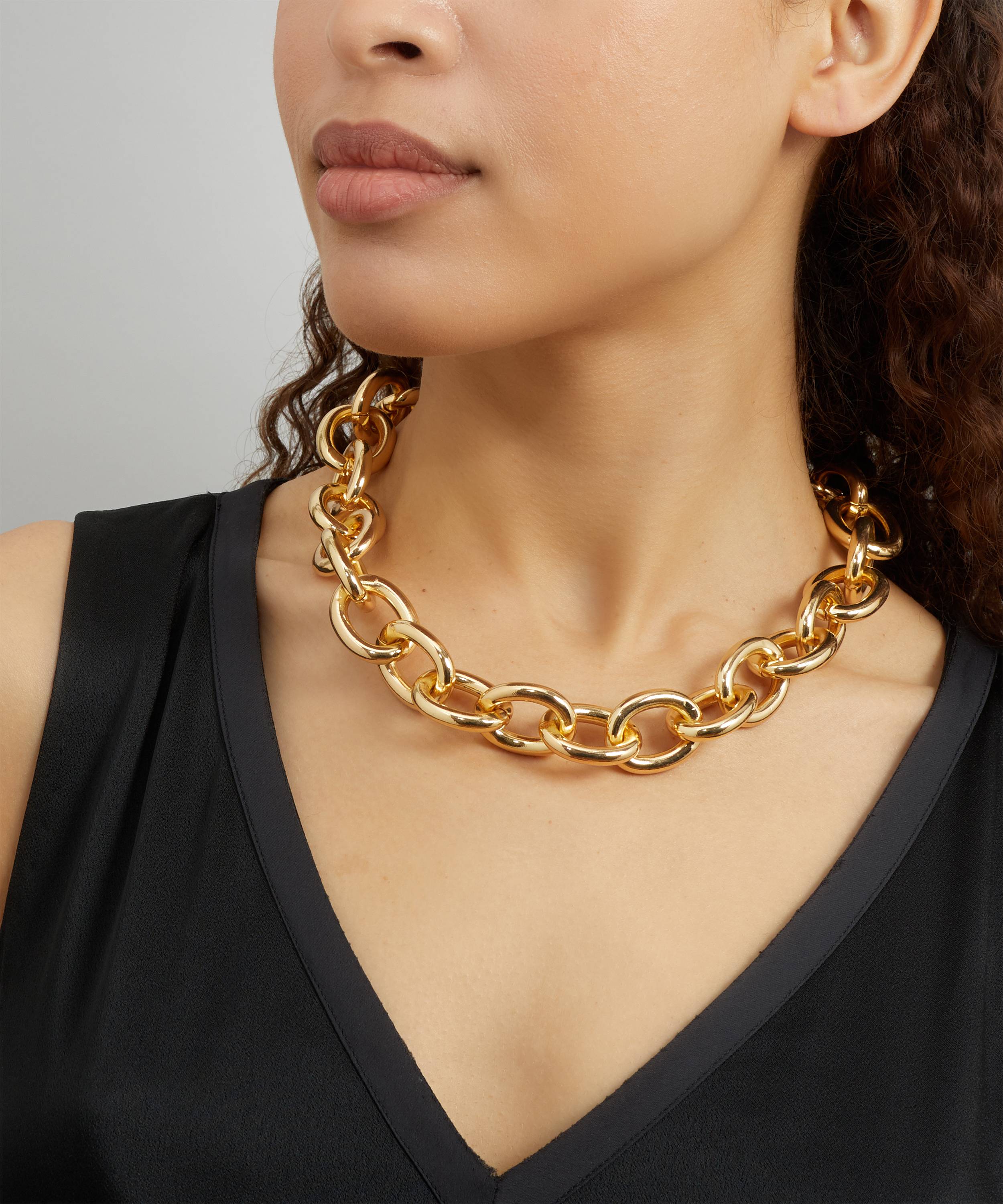 Kenneth Lane Gold-Plated Chunky Chain Necklace Liberty