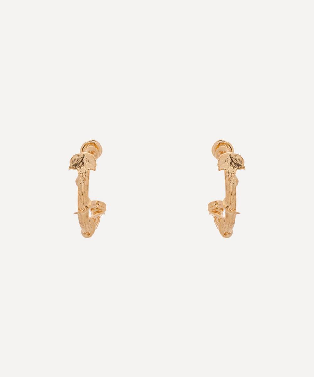 Alex Monroe - Gold-Plated Overgrown Column Mini Hoop Earrings
