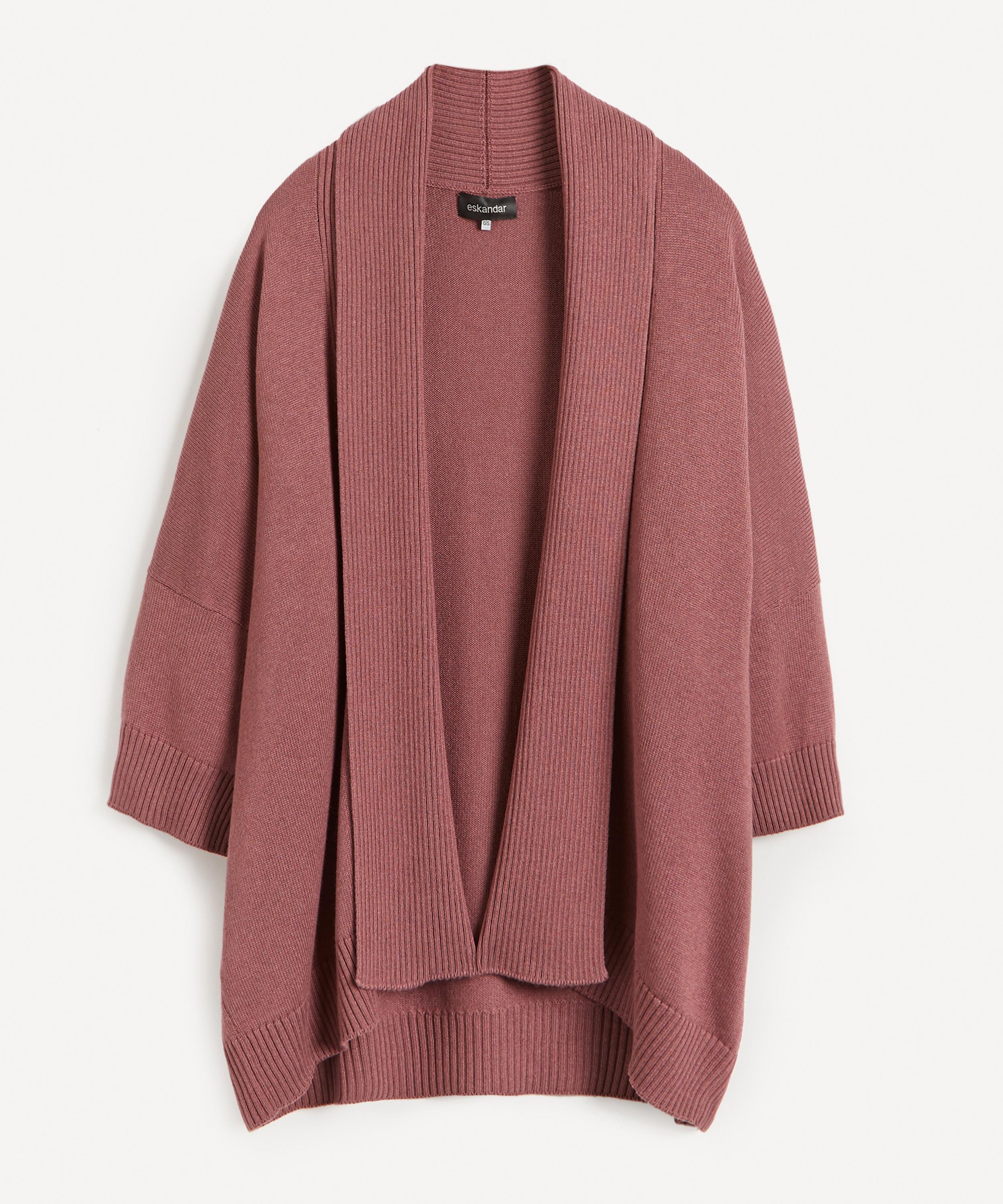 Eskandar - Shawl Collar Drop Shoulder Cardigan image number 0