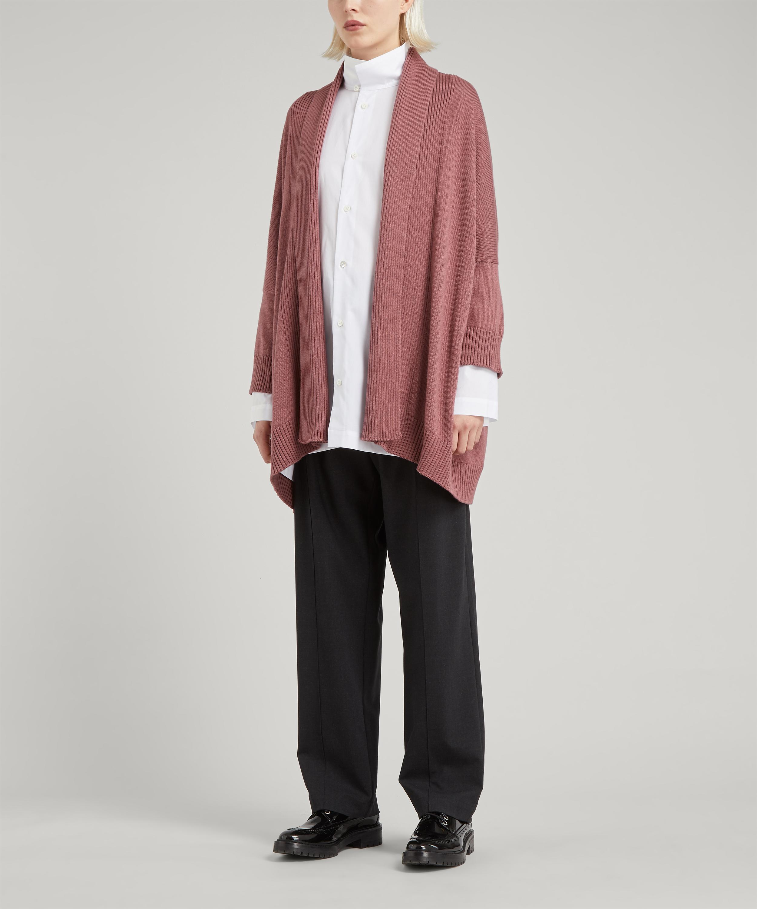 Eskandar - Shawl Collar Drop Shoulder Cardigan image number 2