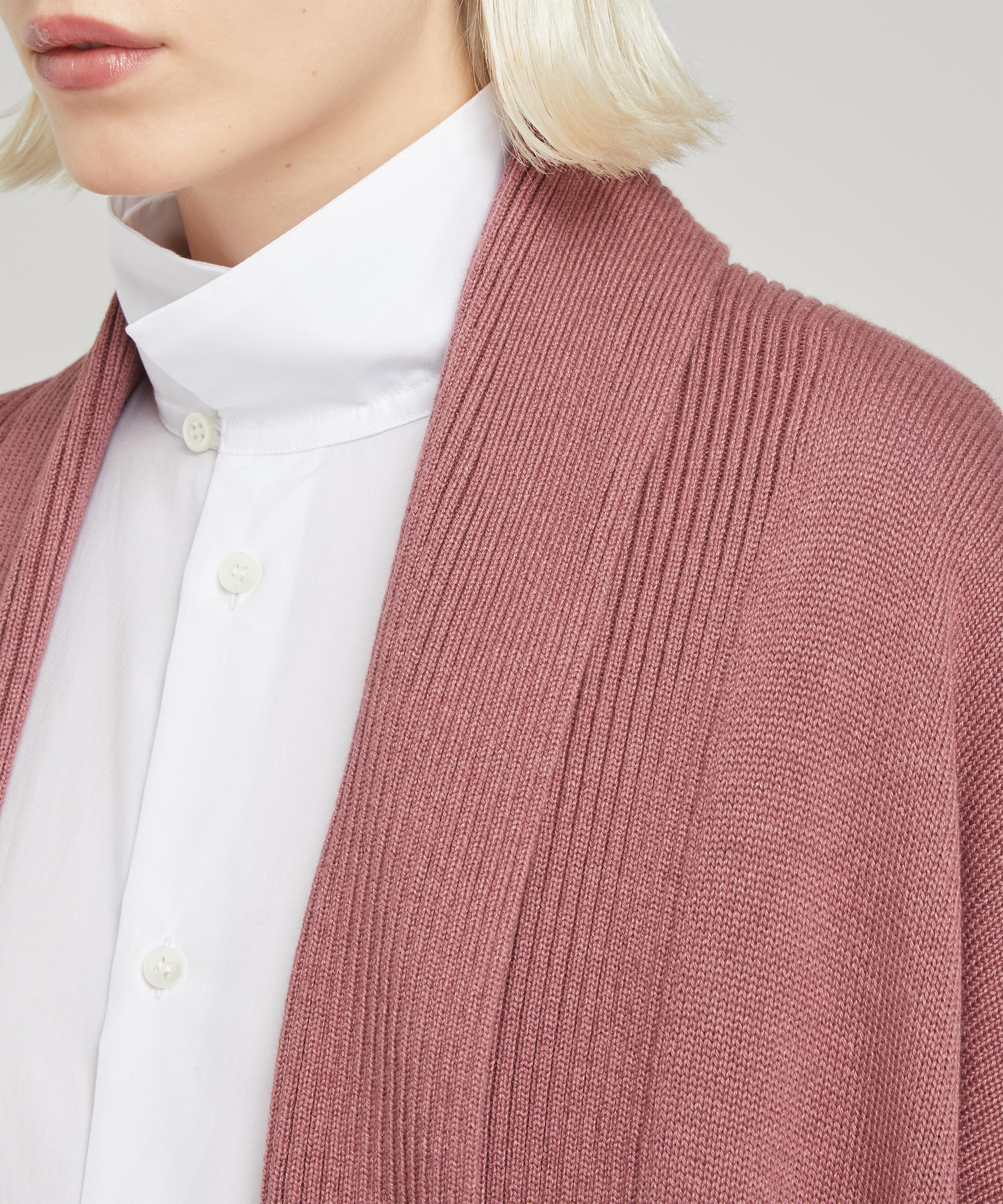 Eskandar - Shawl Collar Drop Shoulder Cardigan image number 4