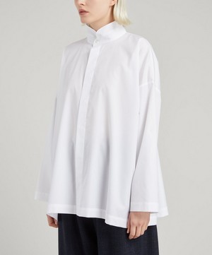 Eskandar - Angled Side Seam Cotton Shirt image number 1
