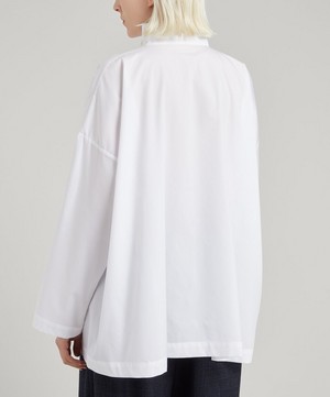 Eskandar - Angled Side Seam Cotton Shirt image number 3